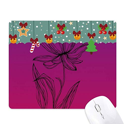 Tapis de souris fleur de lotus souple et antidérapant Black Line pour souris laser