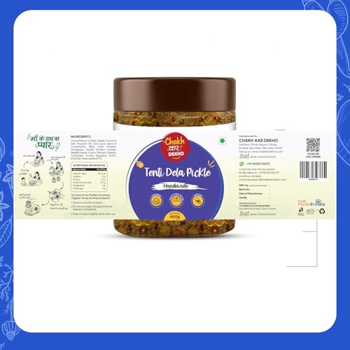 Image of Chakh Kar Dekho Tenti Dela Pickle - 400 gm | Authentic Rajasthani Pickle | Earthy & Tangy Desert Flavour | Homemade Mustard Oil Achar