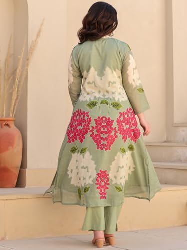 Image of INDO ERA Women's Cotton Floral Printed Kurta Set | Soft Fabric | Stylish Ethnic Suit,IEOUT104