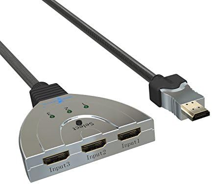 3 Port HDMI Switch 3x1 Auto Switch with 1.3 Version Supports Full HD 1080P 3D Player