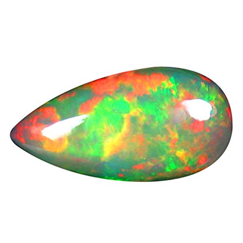 Opale éthiopienne naturelle poire cabochon 2.58 ct pour création de haute bijouterie