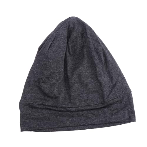 WOFASHPURET Elastic Wide Brim Sleep Hat Women's Chemotherapy Hat Soft Hair Care Bonnet Grey