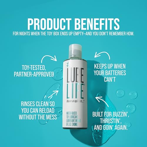 Image of LUBELIFE Water Based Lube - Toy-Safe Personal Lubricant for Men, Women & Couples, Travel Size, Non-Staining, Easy Clean-Up, 8 Fl Oz (Pack of 3)