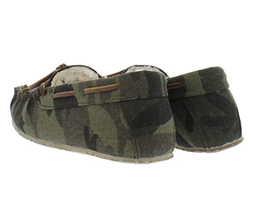 Image of Minnetonka Comfy Moc Green Camo Print 9 M