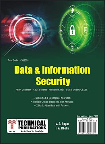 Data and Information Security for BE Anna University R21CBCS (V -...