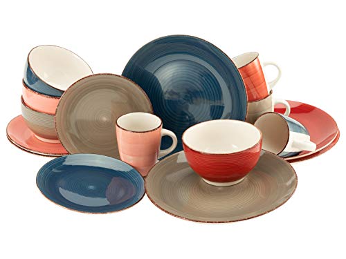 CreaTable, 22855, Serie Bella Casa COTTAGE, 16-teiliges Geschirrset,...