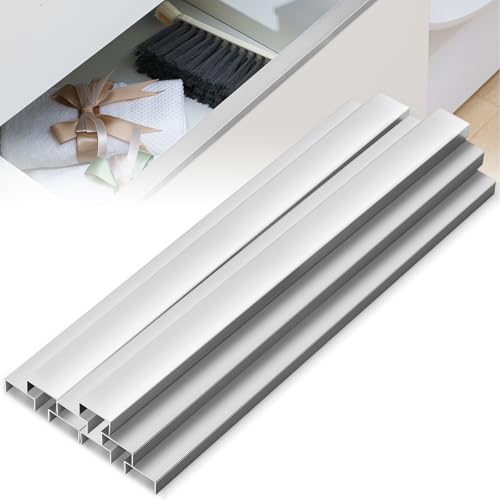 Image of MorningRo 8 Pcs Aluminum Cabinet Edge Protector for Wall Door Frame Cabinets Protection, Slip on Cabinet Door Edge Protector for Prevent Wear, Suit for Thickness Less Than 3 /4 inch(Frosted Silver)