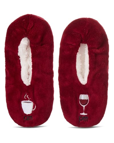 MeMoi Women's Morning Brew/Night Cap Sherpa Lined Slippers