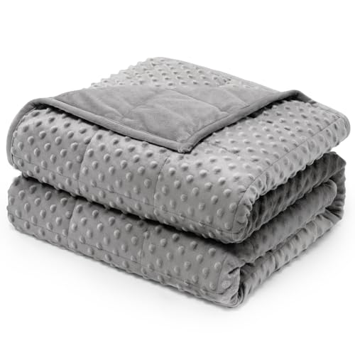 Wemore Minky Dot Weighted Blanket for Adults Queen...