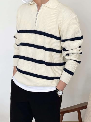 Men's Polar Solid Oversized Sweater |Full Sleeve | Loose Fit |Stylish Sweater for Men White2