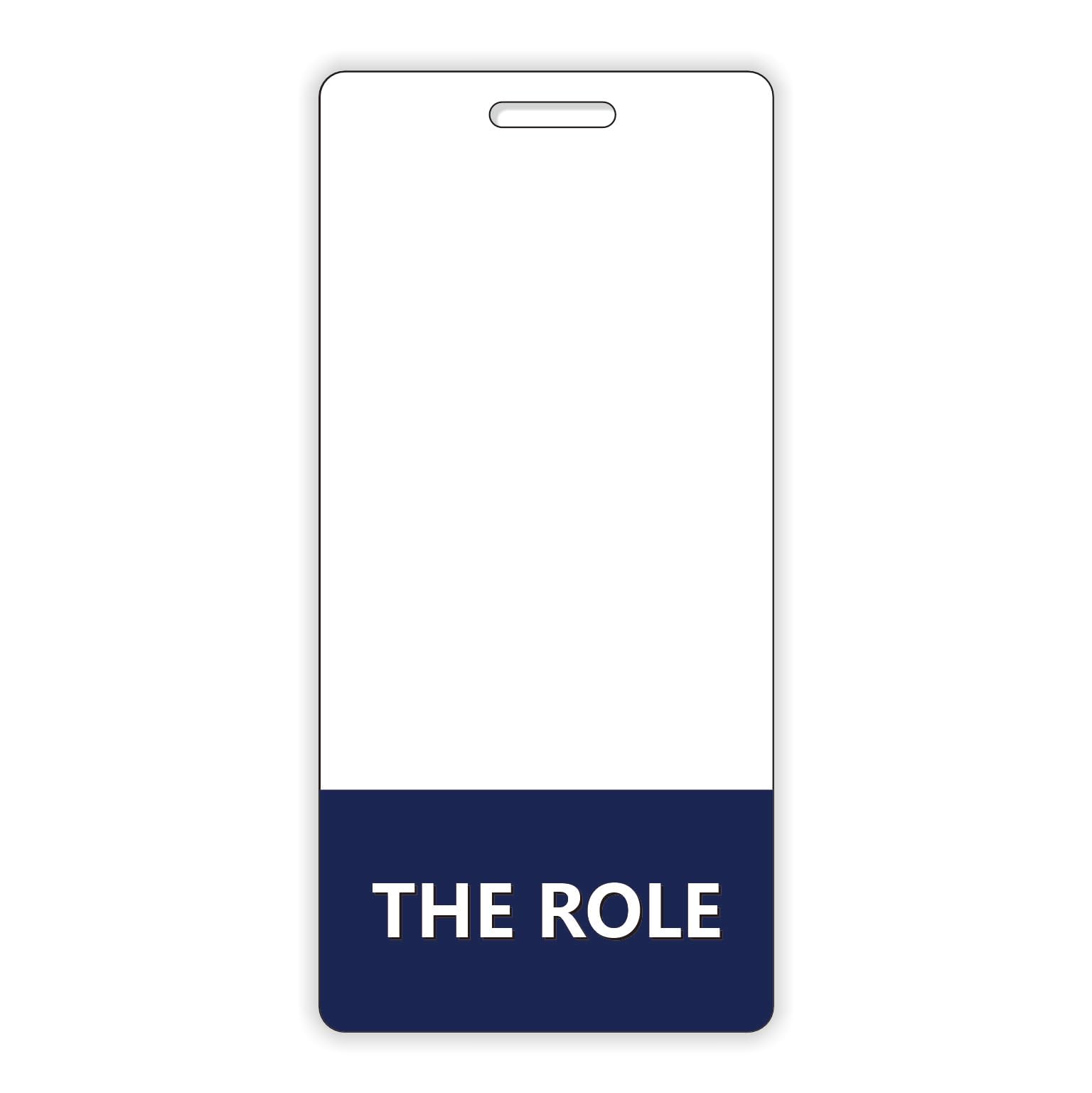 Custom Badge Buddy Double Sided Backer Card - Durable and Water Resistant Great for Nurses, Doctors, Security, Trade Show, Visitor, Work Badge(Navy