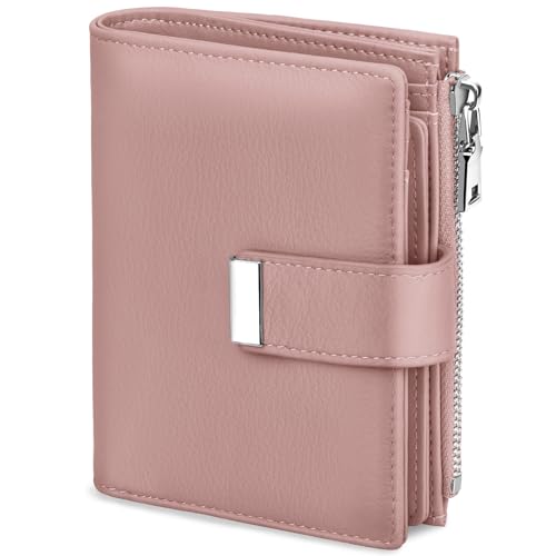 Faneam Portefeuille Femme en Cuir Petit Porte Monnaie Blocage RFID Antivol Portefeuilles Court Poche à Monnaie avec Fermeture Eclair, 12 Emplacements pour...