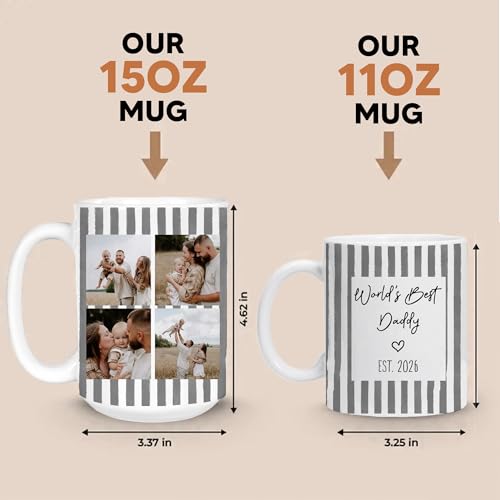 Taza personalizada para el mejor papá del mundo 15 oz miniatura 4