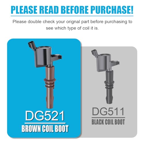 Image of MAS Set of 10 Performance Ignition Coils Pack & OEM Motorcraft Spark Plugs SP509 Compatible with Ford F250 F350 F450 F550 Super Duty F650 F750 F53 F59 6.8L V10 Replacement for 8L3Z-12029-A C1659 DG521