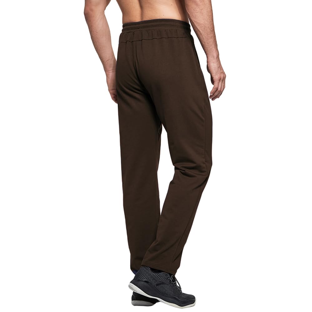 ZOXOZ Pantaloni Sportivi Uomo Cotone con Tasche Zip Elastico in Vita con Coulisse