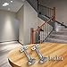 2-Pack Heavy Duty Stair Handrail Bracket for Wood or Metal Rails, Zinc Alloy Construction with Matte Black Finish, Pre-Drilled Holes, 3-Inch Size, Indoor/Outdoor Use