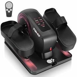 FUNMILY Under Desk Elliptical, Ellipse Leg Exerciser While Sitting for Seniors with Display Monitor, Portable Seated Pedal Exerciser with Remote Control for Home Office Use Fully Assembled