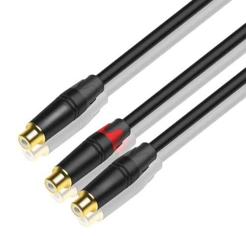 FENG GUO R/CA to R/CA Subwoofer Audio Cable Y-Type Adapter 1 Male(Female) to 2 Male(Female) Stereo HiFi Cable Four Modle 0.2m 0.5m 1m 2m 300cm(Female to 2-Female,3m)