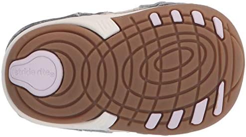 Stride Rite baby girls Srt Soft Motion Artie Sneaker, Silver, 3.5 Wide Infant US | Image 3