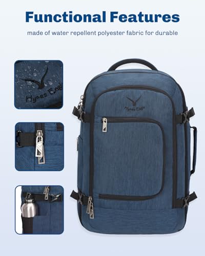 Image of Hynes Eagle Travel Backpack 40L Flight Approved Carry on Backpack Men Large Cabin Weekender Laptop Backpack Women 15.6 inches