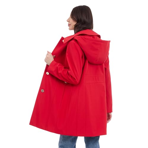 Image of Michael Kors Women's Single Breasted Raincoat With Detachable Hood