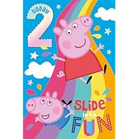 Peppa Pig Birthday Card for Age 2, Decorative Design