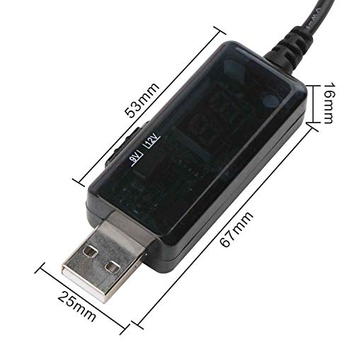 Image of USB Boost Cable 5V Step Up to 9V 12V Adjustable Voltage Converter 1A Step-up Volt Transformer DC Power Regulator with Switch EU