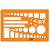 CYA NATO Military Map Marking Template Stencil, 135 x 86mm, Transparent Orange, Tactical Symbols for Military Planning and Navigation (1 Pack:8354)