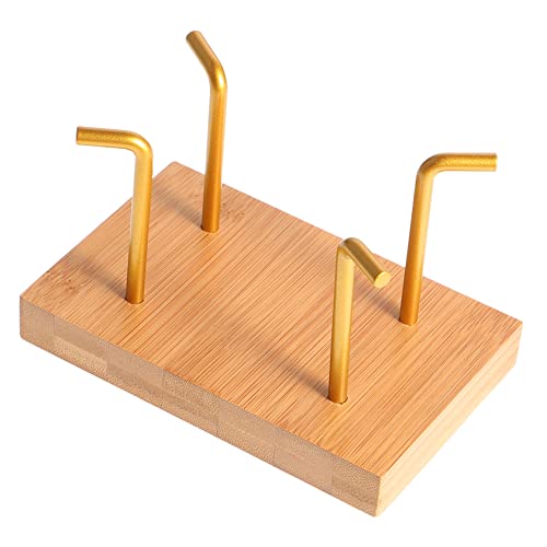 Cabilock Soporte para Filtros de Café Inoxidable con Base de Bambú Organizador para Café Estante Decorativo Compacto y Ligero para Cocina