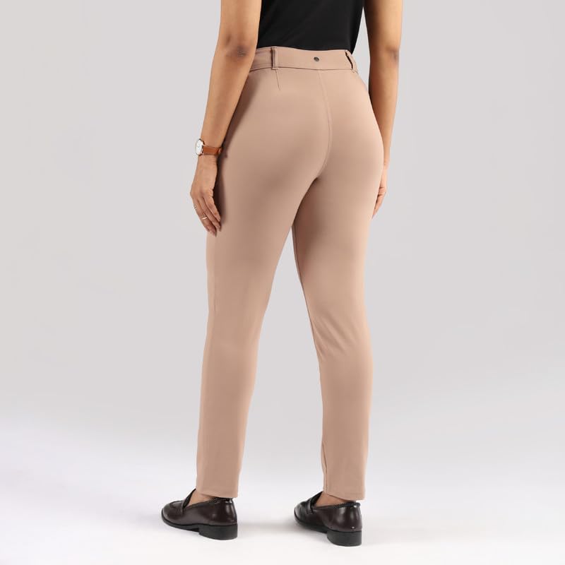 BlissClub Ultimate Cigarette Pants | 2 kieszenie | Niesamowicie elastyczne | Wzory plisowane