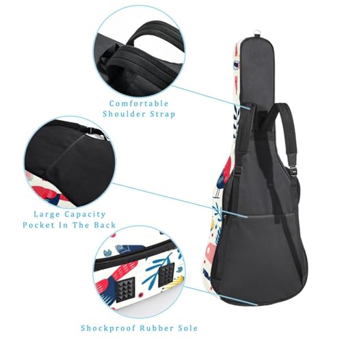 Sac guitare acoustique imperméable avec double poche et sangle dos - 3