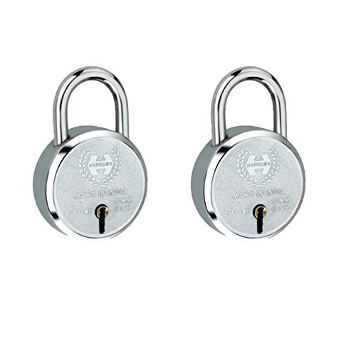 Harrision 0656 J Supreme Round 50mm BCP Padlock with 7 Lever (Pack of 2) | Padlock, Padlocks, Locks for Home, Locks for Main Door