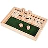 EACHHAHA Shut The Box -Juego de Mesa de Madera clásico,Juego de Dados,Juegos de Fiesta en casa,Juguetes de Viaje,Aplicable al Entrenamiento de lógica matemática Infantil.