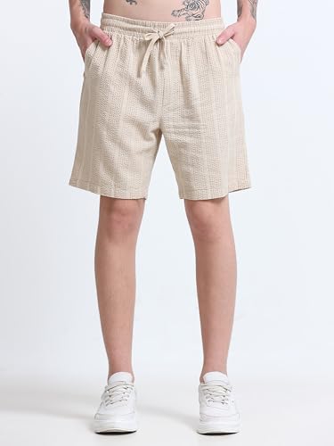 Image of StitchX Men's Airport Look Textured Seersucker Cotton Resort Shorts