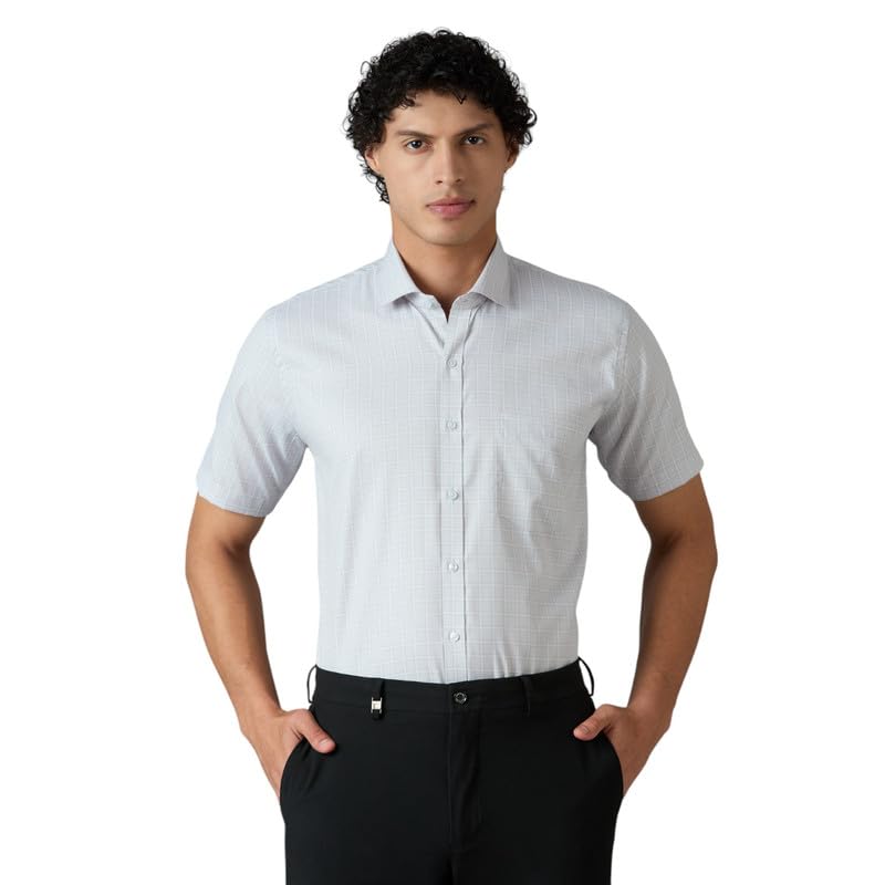 Image of Mark & Albert Men's Half Sleeves Cotton Formal Shirt