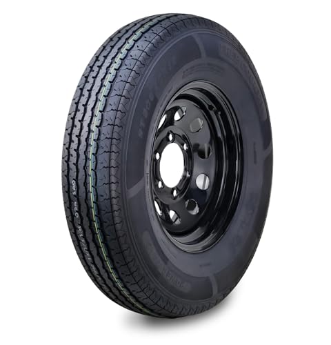 Image of Free Country Trailer Tire Wheel ST205 /90R15 10-Ply 118L 6X5.5 Black Mod Rim