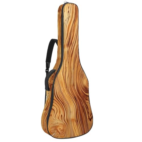 Sac pour guitare acoustique électrique et basse housse universelle 106 cm grain de bois