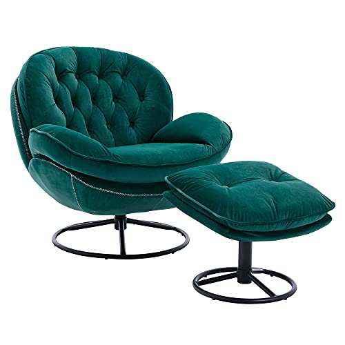 Sillón plegable terciopelo color verde miniatura 3