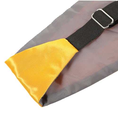 Set de pajarita, fajín y pañuelo de bolsillo amarillo para hombre miniatura 6