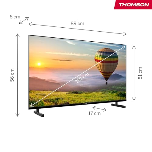 Thomson 40 Zoll (101cm) FHD LED Smart TV, Wi-Fi, Sprachsteuerung, HDR10, Dolby Audio, Triple-Tuner (Kabel/Satellit/Antenne), HDMI, USB, 1.5GB RAM, 8GB Flash - 40FT2S15 Thomson 40 Zoll (101cm) FHD LED Smart TV, Wi-Fi, Sprachsteuerung, HDR10, Dolby Audio, Triple-Tuner (Kabel/Satellit/Antenne), HDMI, USB, 1.5GB RAM, 8GB Flash - 40FT2S15