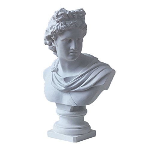 LKXHarleya 11.8 Inch Classic Greek God of Sun and Poetry Apollo Head Bust