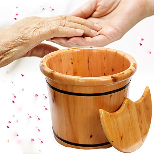 Masajeador spa de pies de madera 35cm con tapa miniatura 2