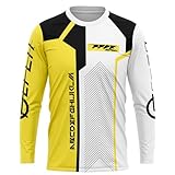 Maillot de Ciclismo de Manga Corta para Hombre, Manga Larga para Hombre Jersey De Ciclo Bici del Camino De MTB Ropa De La Bicicleta (P6,L)
