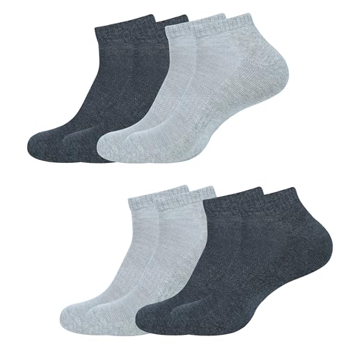 Image of Womens Cushioned Ankle Socks, Low Cut Breathable Casual Super Soft, Multi Color Options Size 4-7, 6-9 (US, Numeric, 4, 7, Regular, Regular, 4, Grey, Dark Grey)