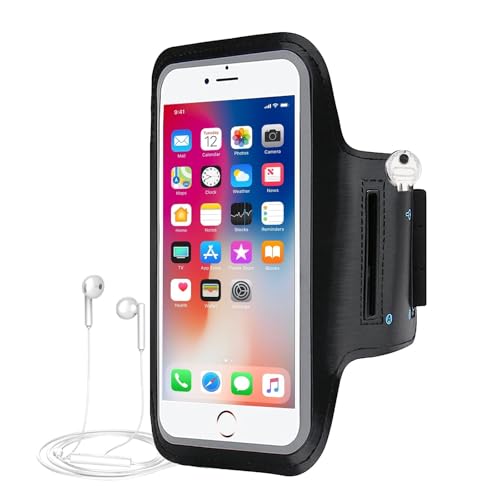 Brazalete para Smartphone Deportivo - Soporte Móvil Universal Hasta 6.7' - Impermeable, Antideslizante y Transpirable - Con Bolsillo para Llaves - para Correr, Jogging y Gimnasio