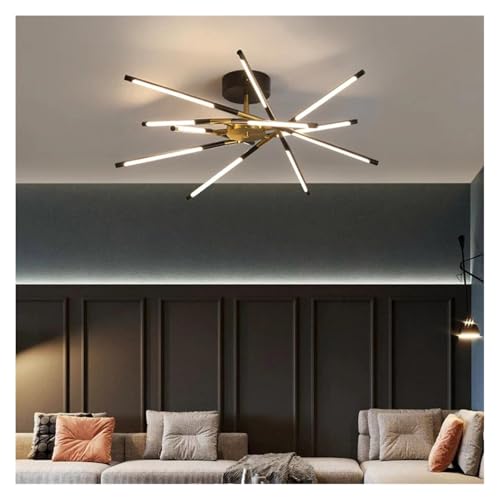 Lustre de plafond design nordique à 12 têtes LED pour intérieur moderne