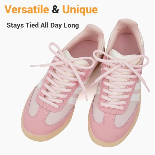 Image of Handshop 1 /4 inch Oval Athletic Shoelaces 24 inch-72 inch in 22 Colors Half Round Shoe Laces
