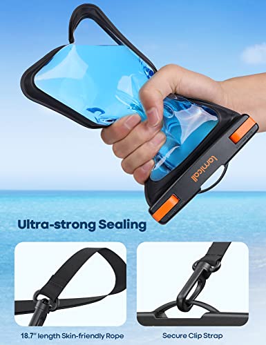 Image of Lamicall Large Size Waterproof Phone Pouch Case - [ Big Case Friendly ] for Galaxy S25 Ultra, S22 23 S24 Ultra with Case, for iPhone 17 16 15 14 13 Pro Max, Swimming Equipment Bags for 7.5 inch