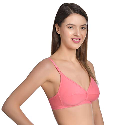 Image of Aimly Women's Cotton Non-Padded Non-Wired Solid Multicolor Bra Combo Pack of 6