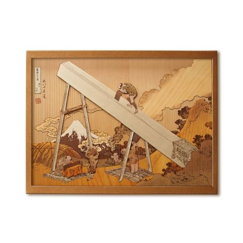 KINOWA 「遠江山中」 木はり絵 オリジナル 手作り キット 浮世絵 北斎 富嶽三十六景 日本製